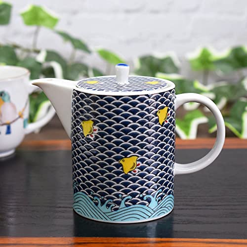 おしゃれ 九谷焼 急須 ポット 千鳥 陶器 高級 ブランド 和食器 日本製 茶こし網付 おしゃれ 九谷焼 急須 ポット 千鳥 陶器 高級 ブランド 和食器 日本製 茶こし網付