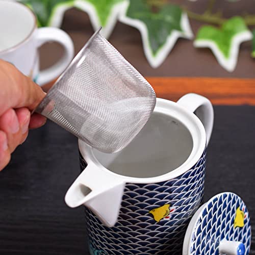 おしゃれ 九谷焼 急須 ポット 千鳥 陶器 高級 ブランド 和食器 日本製 茶こし網付 おしゃれ 九谷焼 急須 ポット 千鳥 陶器 高級 ブランド 和食器 日本製 茶こし網付