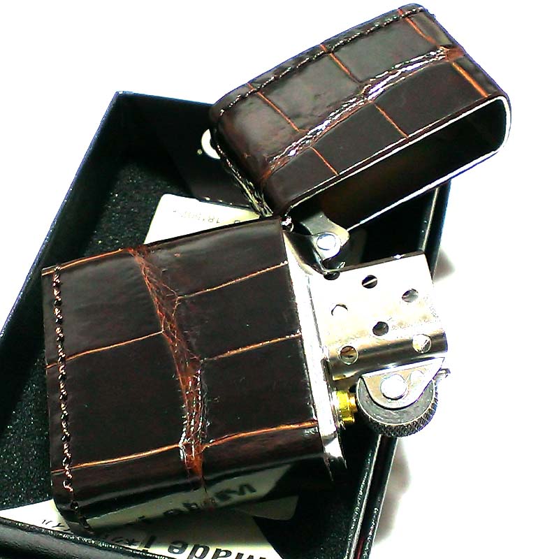 ZIPPO 本クロコダイル革巻き ジッポ ライター ブラウン 全面 かっこいい ワニ皮巻き 茶 おしゃれ 鰐革 メンズ 高級 ギフト プレゼント ZIPPO 本クロコダイル革巻き ジッポ ライター ブラウン 全面 かっこいい ワニ皮巻き 茶 おしゃれ 鰐革 メンズ 高級 ギフト プレゼント