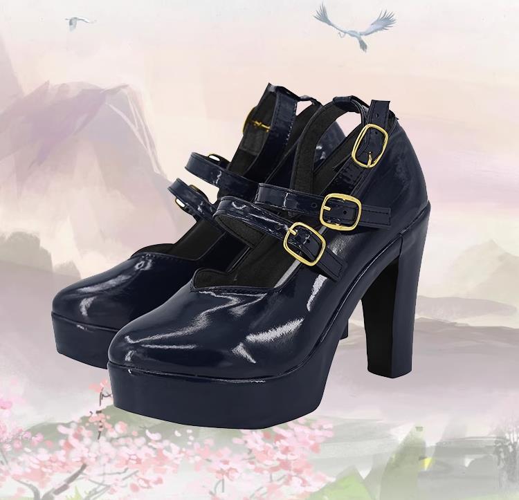 コスプレ靴 ウィッグ付き 狂蘭メロコ Meloco Kyoran 下駄 シューズ 長靴 コスプレ クリスマス ハロウィン コスプレ靴 ウィッグ付き 狂蘭メロコ Meloco Kyoran 下駄 シューズ 長靴 コスプレ クリスマス ハロウィン