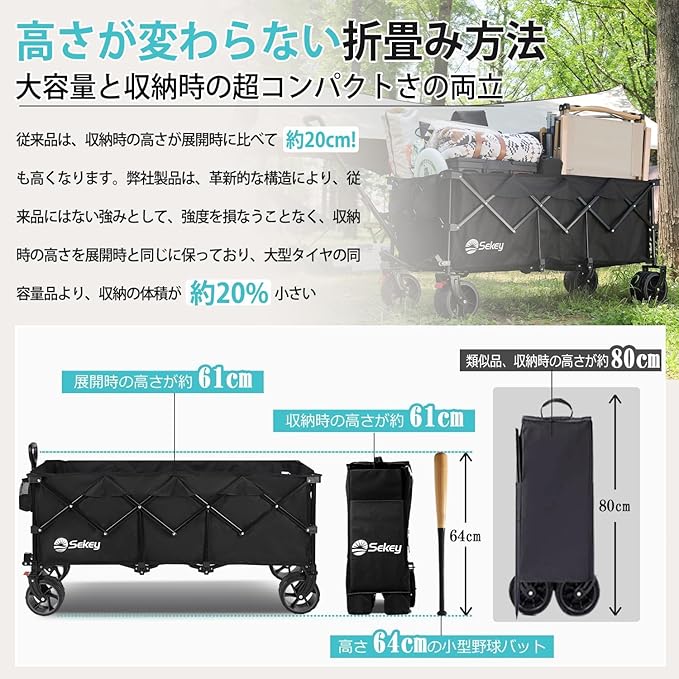 特大容量300L 耐荷重200kg 【荷室の長さ113cm】 長物対応 キャリーワゴン 【幅10cmのブレーキ付き極太ノーパンクタイヤ】 【ベアリング付き】 深型 【収納サイズが類似品で最小級】 ワン 特大容量300L 耐荷重200kg 【荷室の長さ113cm】 長物対応 キャリーワゴン 【幅10cmのブレーキ付き極太ノーパンクタイヤ】 【ベアリング付き】 深型 【収納サイズが類似品で最小級】 ワン