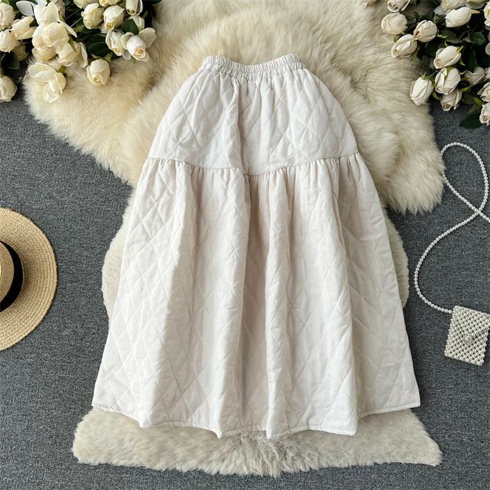 【送料無料】秋冬 ロング レディース ミモレ丈 ダウン チェック柄 大きいサイズ フレアスカート フレア ロングダウン 【送料無料】秋冬 ロング レディース ミモレ丈 ダウン チェック柄 大きいサイズ フレアスカート フレア ロングダウン