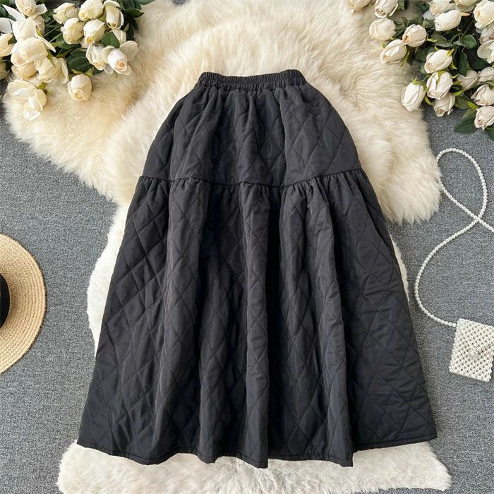 【送料無料】秋冬 ロング レディース ミモレ丈 ダウン チェック柄 大きいサイズ フレアスカート フレア ロングダウン 【送料無料】秋冬 ロング レディース ミモレ丈 ダウン チェック柄 大きいサイズ フレアスカート フレア ロングダウン