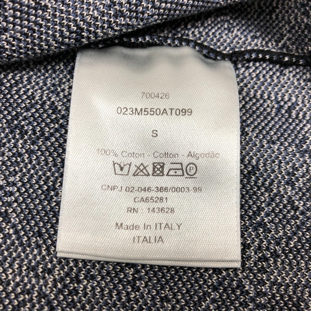 長袖シャツ 023Ｍ550AT099 総柄 シェルボタン オブリーク アパレル コットン ネイビー/グレー