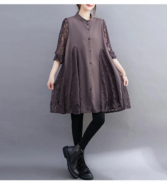 【20点セット】無料エレガントなレースを纏う切替フレアシャツチュニック レディース ワンピース 秋 プルオーバー トップス 長袖 ゆったり フレア 大きいサイズ チュニック 大人可愛い カットソー 柔 【20点セット】無料エレガントなレースを纏う切替フレアシャツチュニック レディース ワンピース 秋 プルオーバー トップス 長袖 ゆったり フレア 大きいサイズ チュニック 大人可愛い カットソー 柔