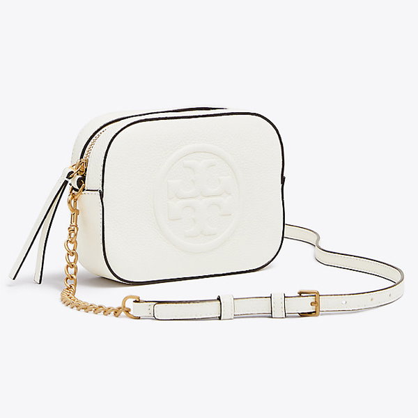 Qoo10] TORY BURCH ロゴ型押し 斜め掛け可能ショルダーバッグ