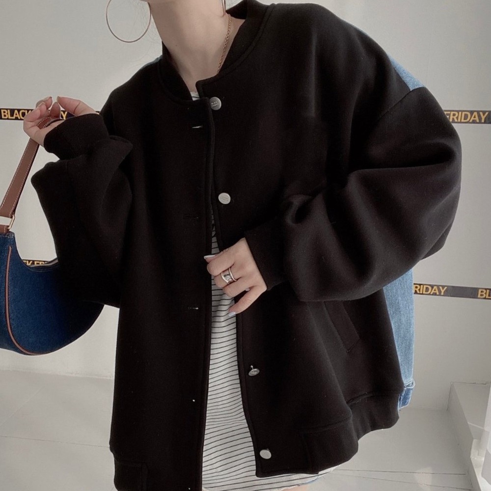 ブルゾン ジャケット レディース ノーカラー アウター 秋 冬 ジャンバー 長袖 オーバーサイズ ベースボールカラー ドロップショルダー おしゃれ かわいい カジュアル シンプル ストリート モード ブルゾン ジャケット レディース ノーカラー アウター 秋 冬 ジャンバー 長袖 オーバーサイズ ベースボールカラー ドロップショルダー おしゃれ かわいい カジュアル シンプル ストリート モード