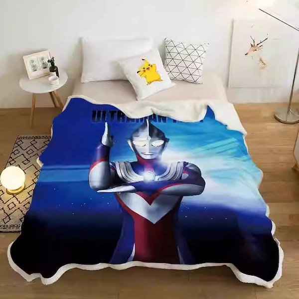 ウルトラマン ジュニア毛布 140cm×190cm バンダイ Qoo10] ウルトラマン毛布昼寝毛布子供幼稚園男児フ