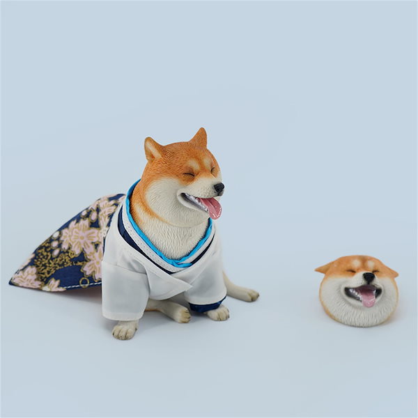Qoo10] JXK 1/6 サイズ 柴犬 フィギュア