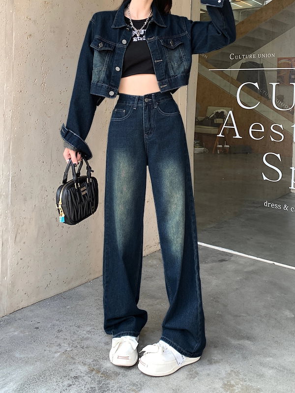 Qoo10] デニムセットアップ デニムジャケット ジ