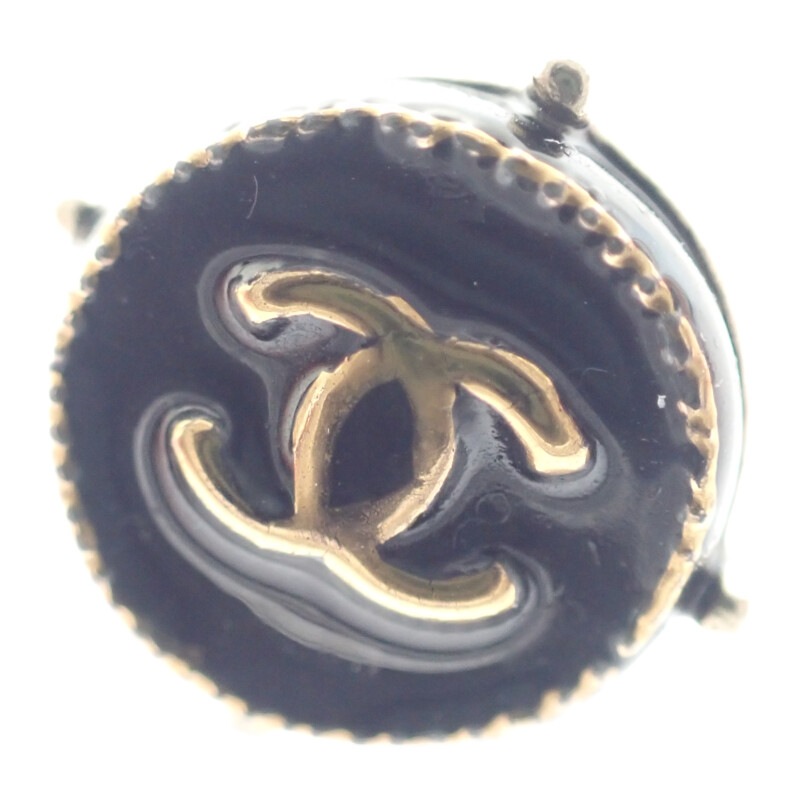 ココマークピアス ピアス メタル ブラック ゴールド金具 レディース【ABランク】 ココマークピアス ピアス メタル ブラック ゴールド金具 レディース【ABランク】