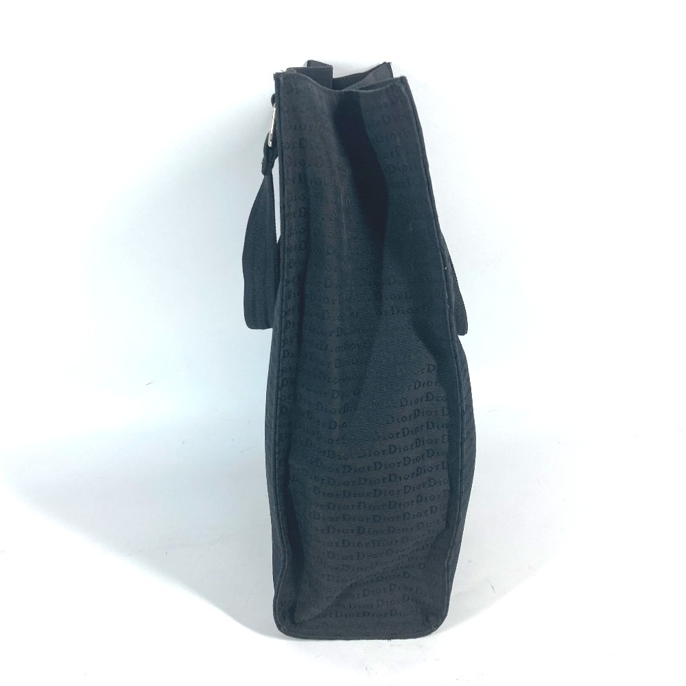 トートバッグ 縦型 総ロゴ カバン ショルダーバッグ カバン レザー/キャンバス ブラック