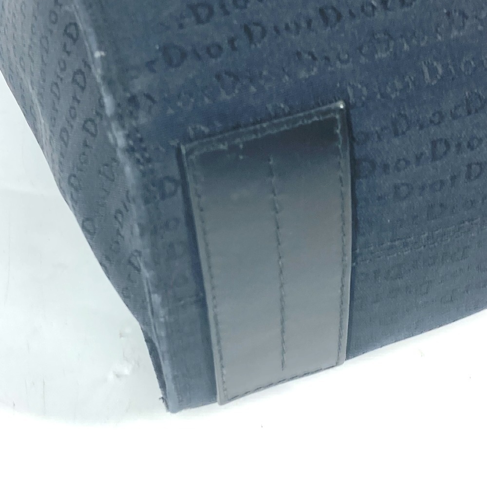 トートバッグ 縦型 総ロゴ カバン ショルダーバッグ カバン レザー/キャンバス ブラック