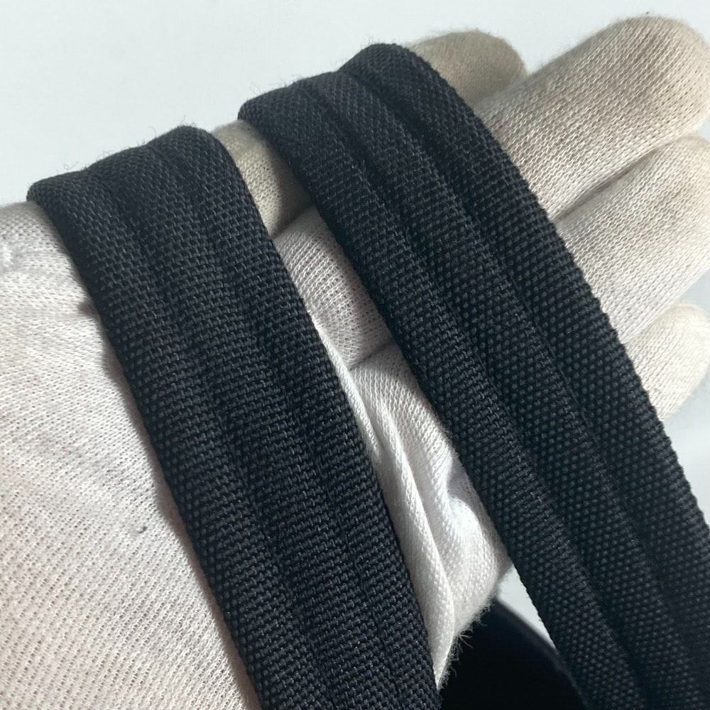 トートバッグ 縦型 総ロゴ カバン ショルダーバッグ カバン レザー/キャンバス ブラック