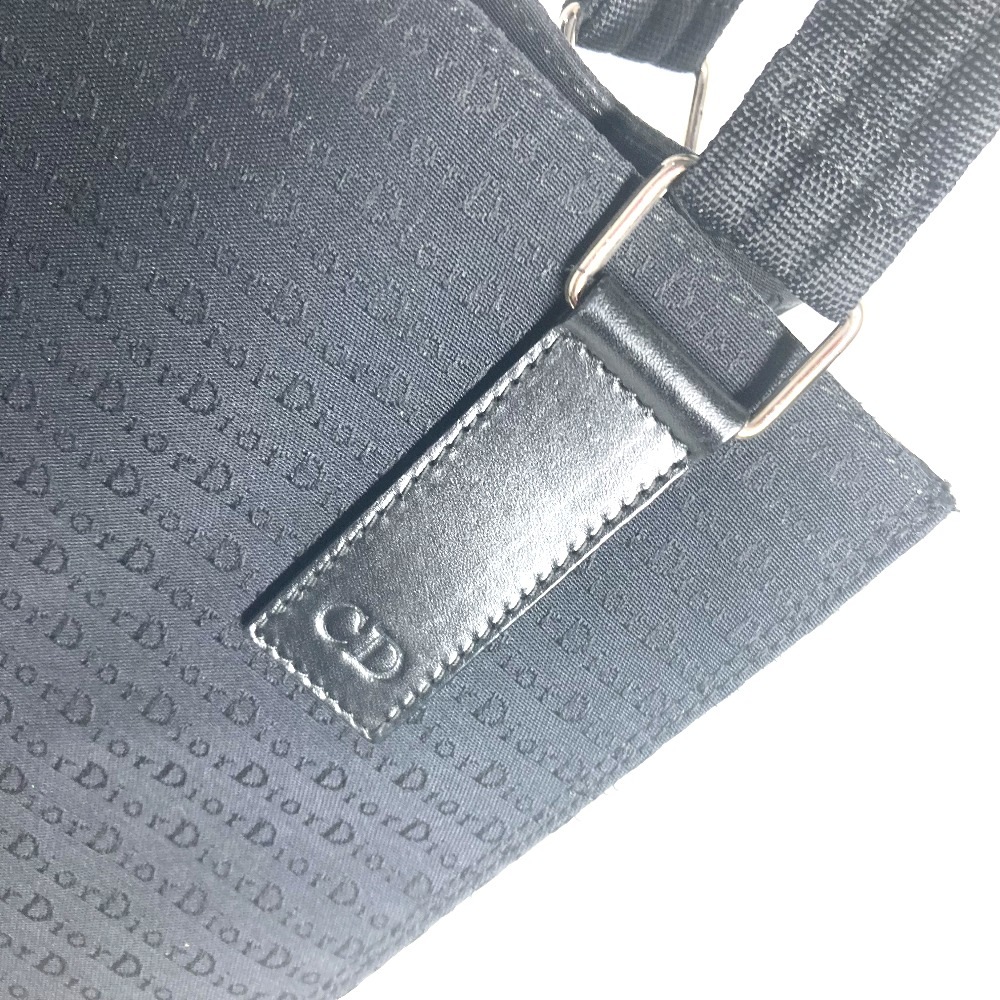 トートバッグ 縦型 総ロゴ カバン ショルダーバッグ カバン レザー/キャンバス ブラック