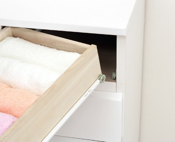 鏡面塗装仕上げ 衣類収納ハイチェスト 小物収納 6杯タンス（22）