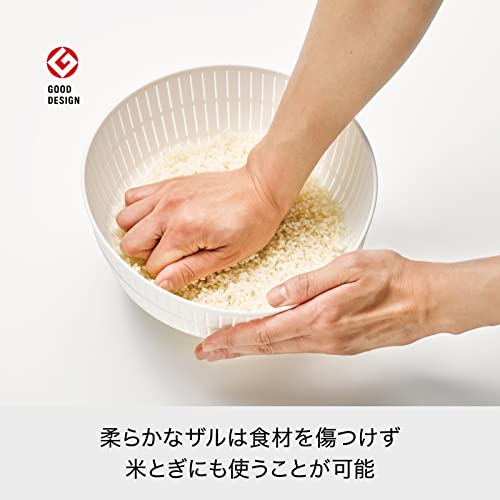 ライクイット (likeーit) ざる ボウル 電子レンジ対応 Colander&Bowl 米とぎにも使える ザルとボール ホワイト 6点セット 日本製 水切り 湯切り可能 耐熱ボウル ライクイット (likeーit) ざる ボウル 電子レンジ対応 Colander&Bowl 米とぎにも使える ザルとボール ホワイト 6点セット 日本製 水切り 湯切り可能 耐熱ボウル