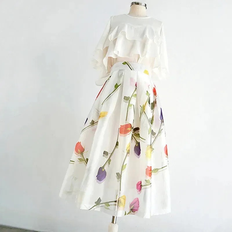 【急速出荷!】花柄高い腰おしゃれ百掛け上品見え韓国ファッションライン 【急速出荷!】花柄高い腰おしゃれ百掛け上品見え韓国ファッションライン