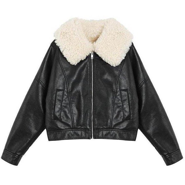 Qoo10] 2025レザージャケット 裏ボア レディ