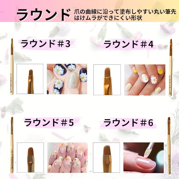 Qoo10] ジェルネイル 筆 キャップ付きネイルブラ