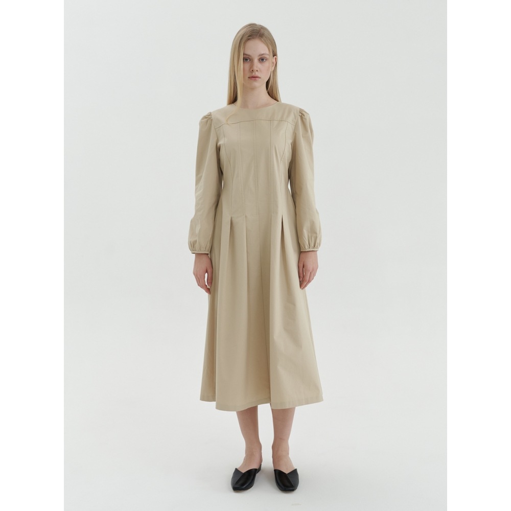 KINDABABY ベージュフレンチムードワンピース