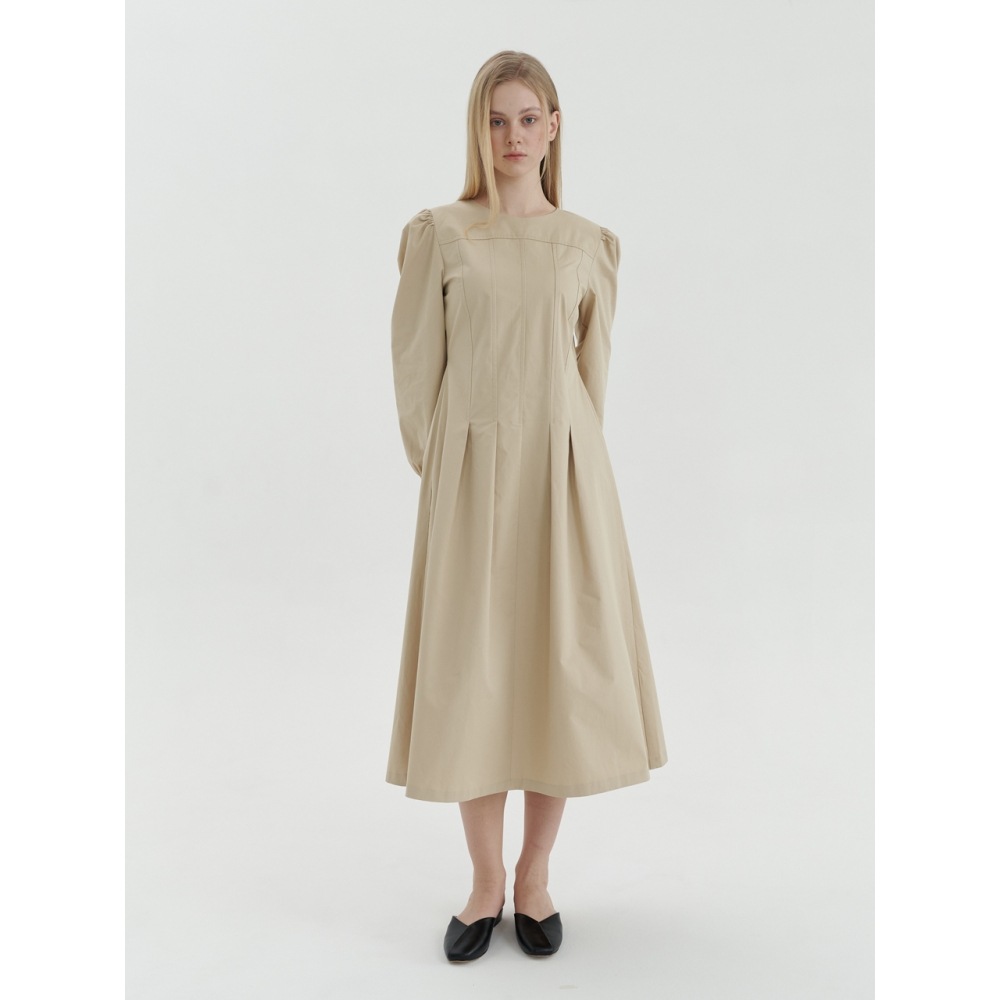 KINDABABY ベージュフレンチムードワンピース