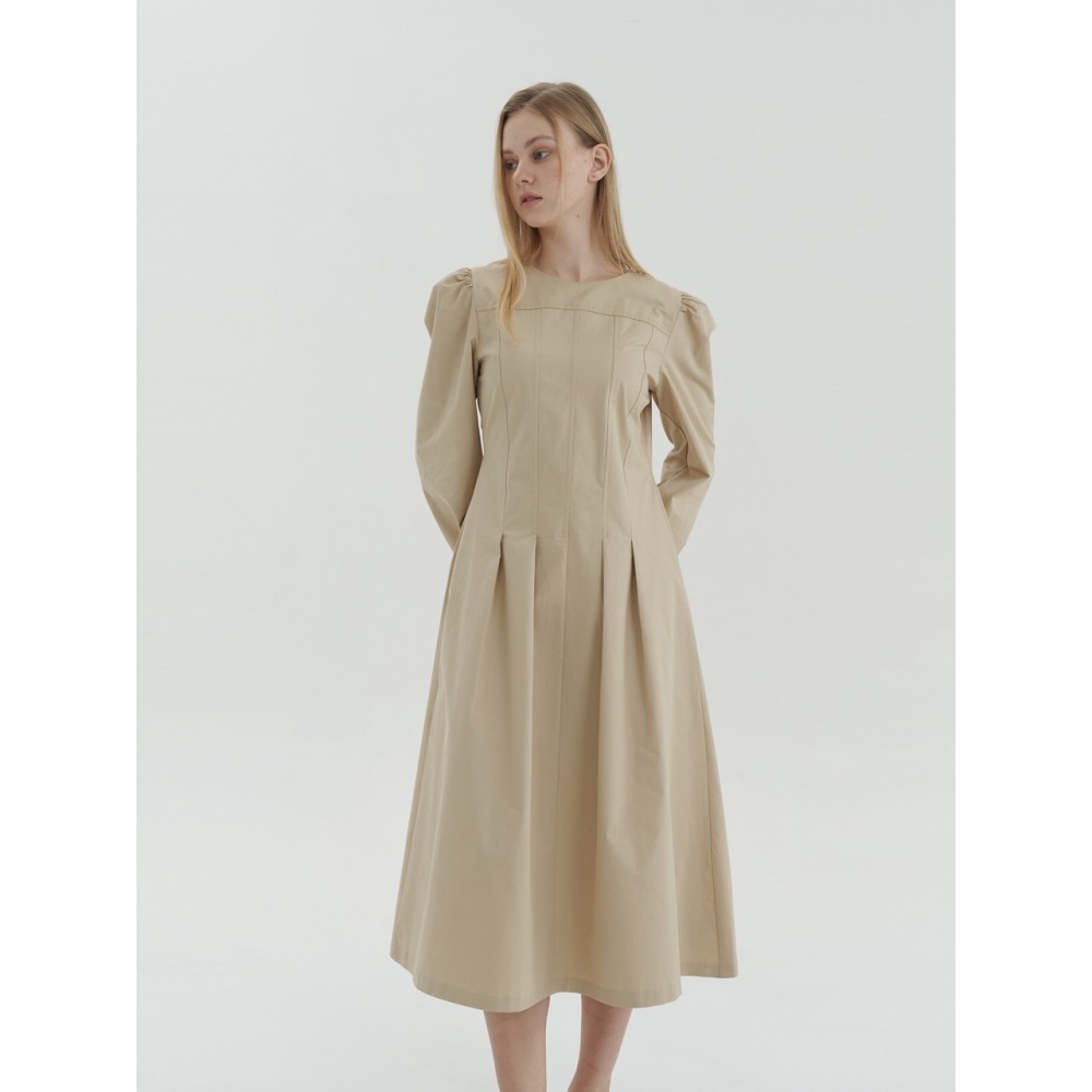 KINDABABY ベージュフレンチムードワンピース