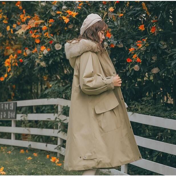 モッズコート超ロングコートレディース裏ボアボアコートロングコート裏起毛コートファー付き防寒着秋冬アウター大きいサイズ