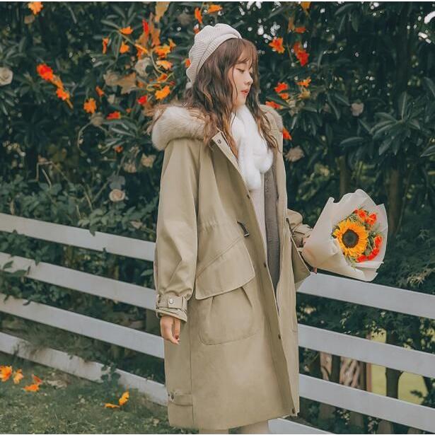 モッズコート超ロングコートレディース裏ボアボアコートロングコート裏起毛コートファー付き防寒着秋冬アウター大きいサイズ