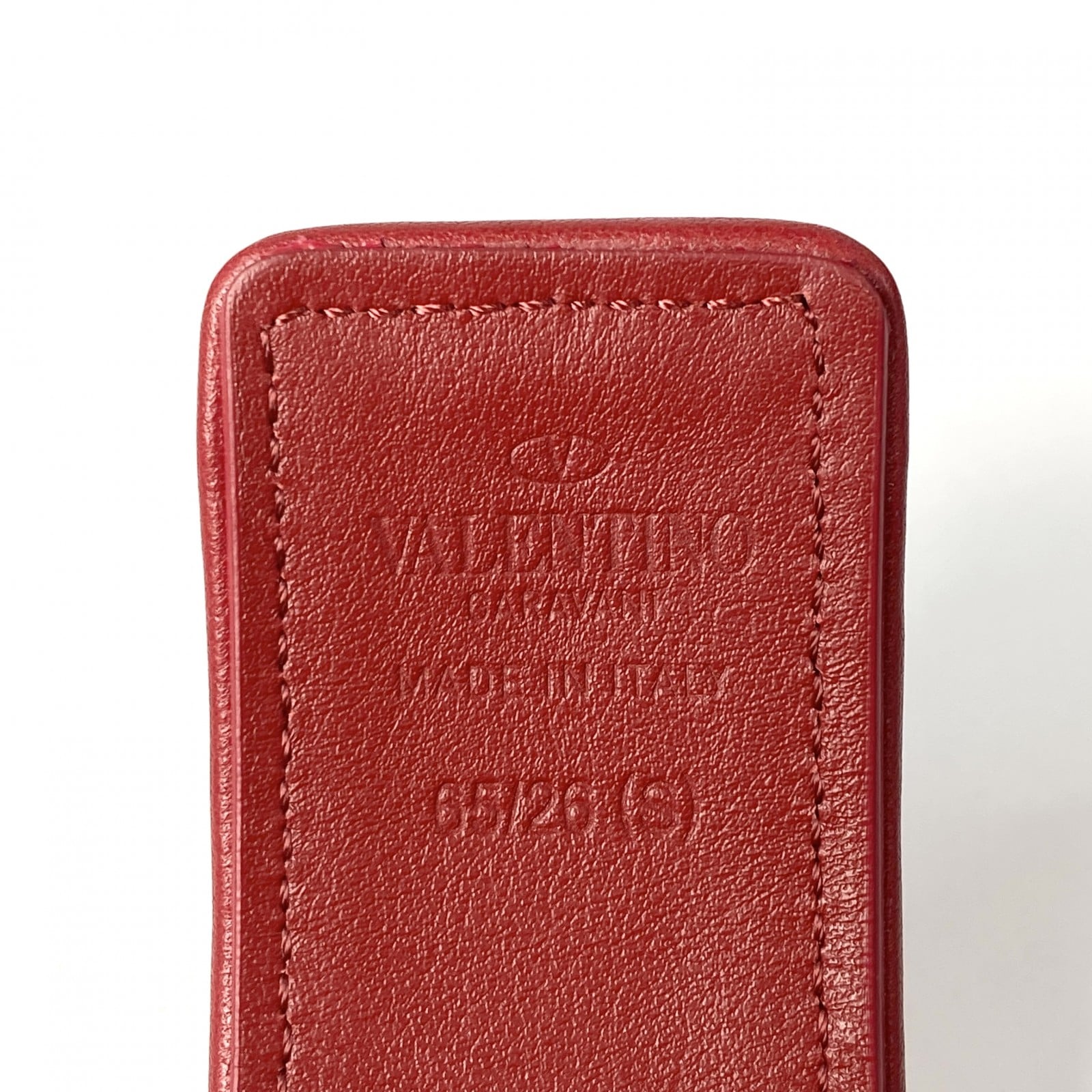 未使用 バレンティノガラヴァーニ Valentino レディース ベルト Vロゴ ゴールド金具 65/26