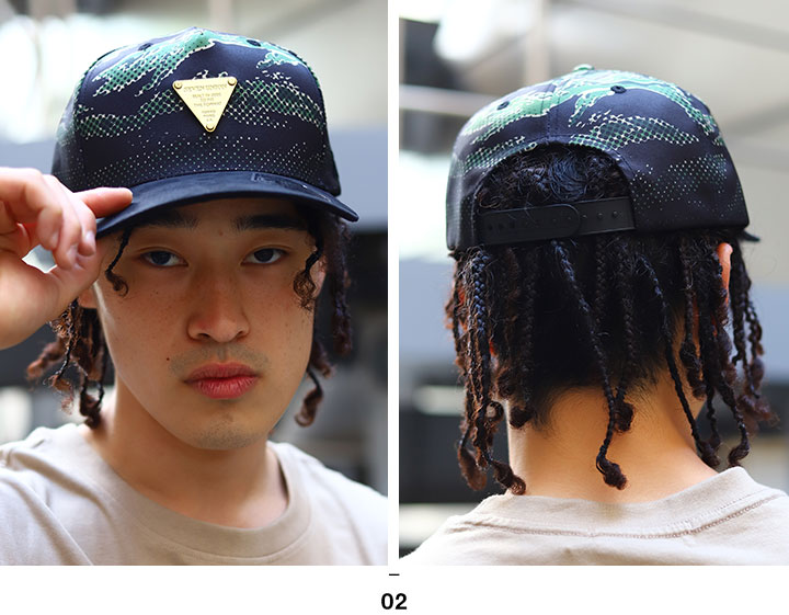 7union キャップ レディース 全2色 帽子 深め おしゃれ かわいい 金プレート バイカラー 切り替え 迷彩柄 タイガーカモ 日除け