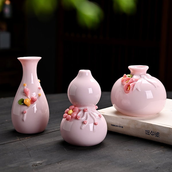 【新品】ミニチュア花器　生花用　6品セット　日本国産（全国各地）陶器 ミニチュアクラフト 『ミニチュアパーツ 花器J MIT-591