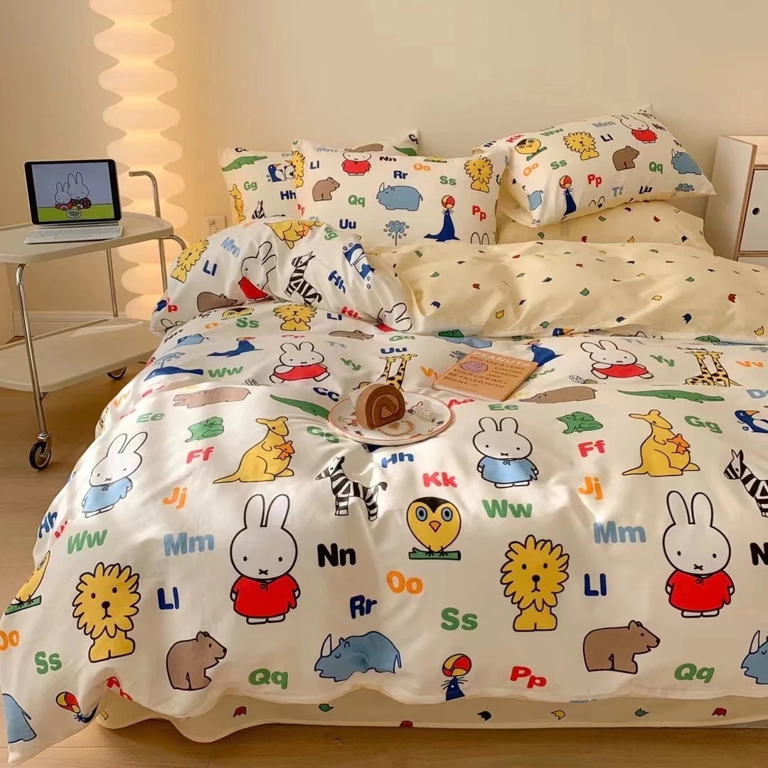 布団カバーサンリオ布団カバーミッフィー動物園うさぎカンガルー4点セットコットンドミトリーベッドシーツ掛け布団カバー3点セット 布団カバーサンリオ布団カバーミッフィー動物園うさぎカンガルー4点セットコットンドミトリーベッドシーツ掛け布団カバー3点セット