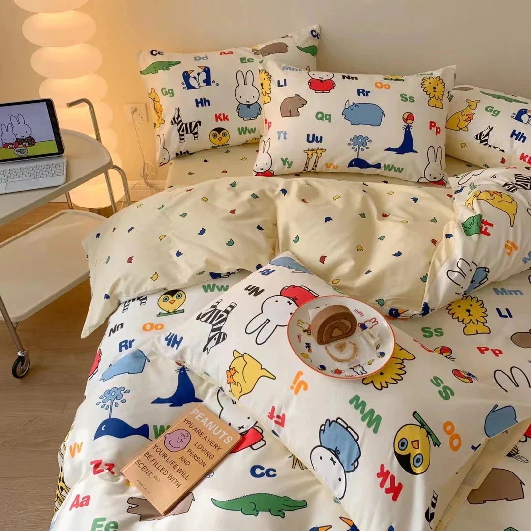 布団カバーサンリオ布団カバーミッフィー動物園うさぎカンガルー4点セットコットンドミトリーベッドシーツ掛け布団カバー3点セット 布団カバーサンリオ布団カバーミッフィー動物園うさぎカンガルー4点セットコットンドミトリーベッドシーツ掛け布団カバー3点セット