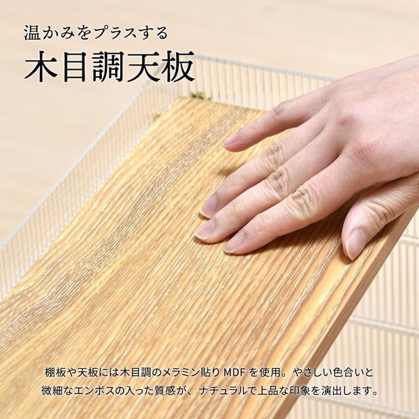 B.Bファニシング ONLS0345PLNAT ナチュラル アクリル 引出し収納棚 1段 メーカー直送