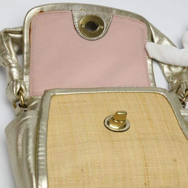 42475 ハンドルポーチ パーカーストロートップ ベージュゴールド