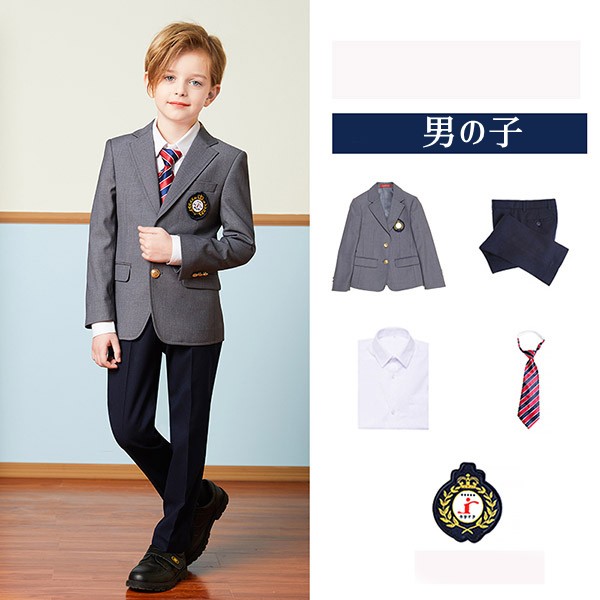 卒業式 スーツ 女の子 160 男の子 小学生 5点セット 子供服 卒服 小学校卒業式スーツ 子供スーツ ジュニアスーツ フォーマルスーツ 卒業式服 結婚式 入学式 グレー 110 120 130 1