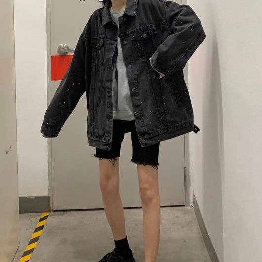 レディース アウター ジャケット デニムジャケット Gジャン バックプリント グラフィックペイント レディース アウター ジャケット デニムジャケット Gジャン バックプリント グラフィックペイント