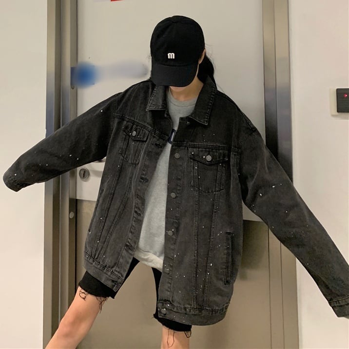 レディース アウター ジャケット デニムジャケット Gジャン バックプリント グラフィックペイント レディース アウター ジャケット デニムジャケット Gジャン バックプリント グラフィックペイント