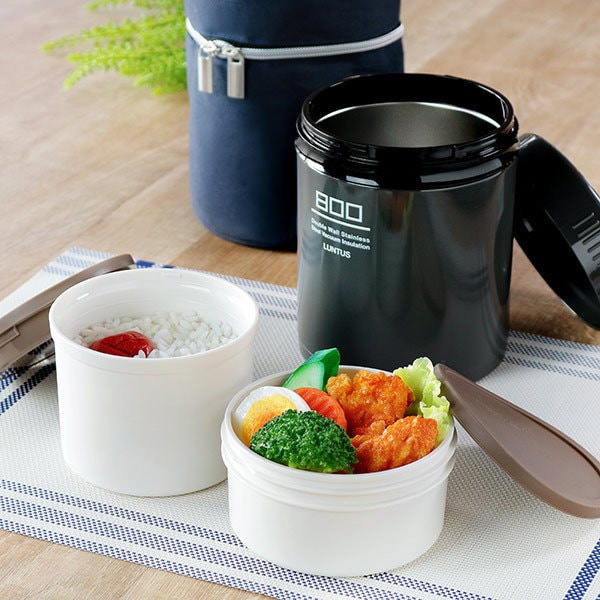 アスベル HLB-CD620 ランタスカフェ丼ランチ アイボリー 保温弁当箱 620ｍl ランチジャー ランチボックス