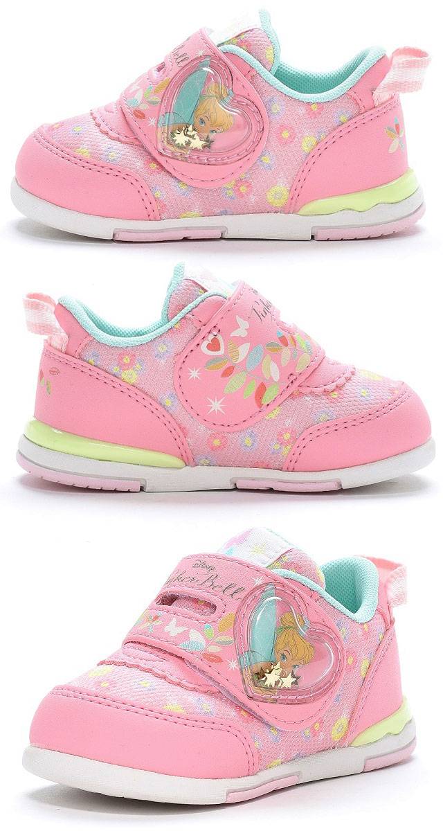 ムーンスター ディズニー ベビーシューズ 女の子 ファーストシューズ ティンカーベル キッズ マジックテープ ベルクロ ローカット 子供靴 ピンク 花柄 Disney ムーンスター ディズニー ベビーシューズ 女の子 ファーストシューズ ティンカーベル キッズ マジックテープ ベルクロ ローカット 子供靴 ピンク 花柄 Disney