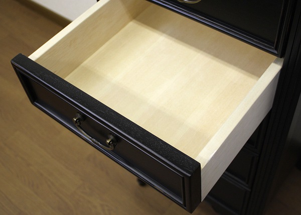 チェスト 5段 アンティーク調 ノワール 幅45cm 開梱設置 チェスト 5段 アンティーク調 ノワール 幅45cm 開梱設置