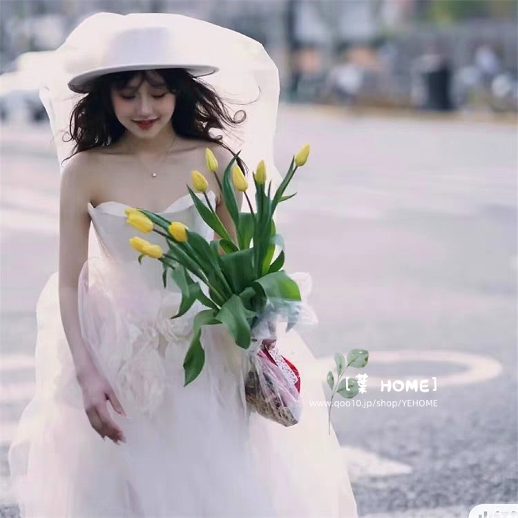 森系 パーティードレス ウェディングドレス 立体花 花嫁ロングドレス 結婚式 二次会 エレガント お呼ばれ 挙式 簡約 姫系発表会 コンサート 韓国ファッション ポンポンスカート