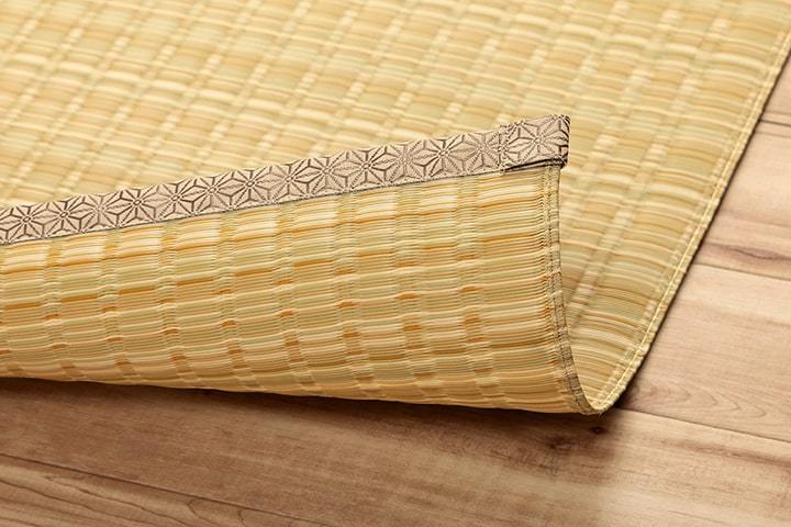 ラグ ラグマット 8畳 おしゃれ い草風 夏 ラグ カーペット 洗える 上敷き PP ラグ ござ ダイニングラグ 日本製 和風 撥水 いぐさ風 団地間8畳 約340×340cm