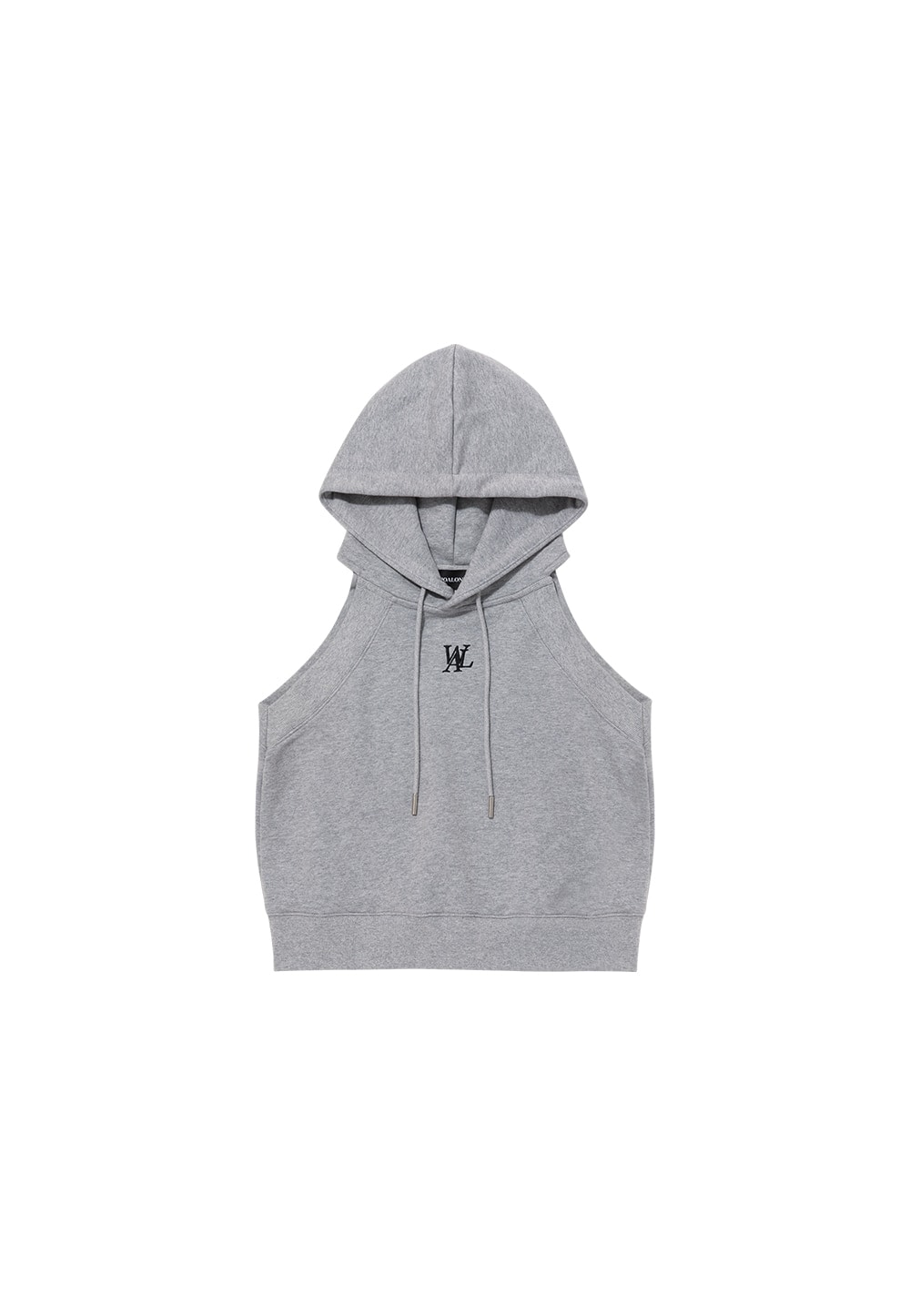 【WOOALONG】 HOOD BOLERO SET-UP : MELANGE GREY 【WOOALONG】 HOOD BOLERO SET-UP : MELANGE GREY