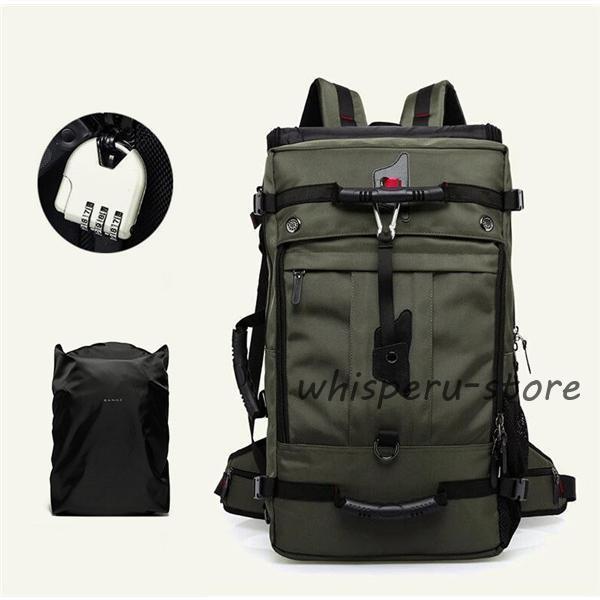 リュック リュックサック 大容量 40L 50L メンズ 4way 防犯 防災リュック バッグ アウトドア ビジネスリュック 防水ナイロン ロック付き