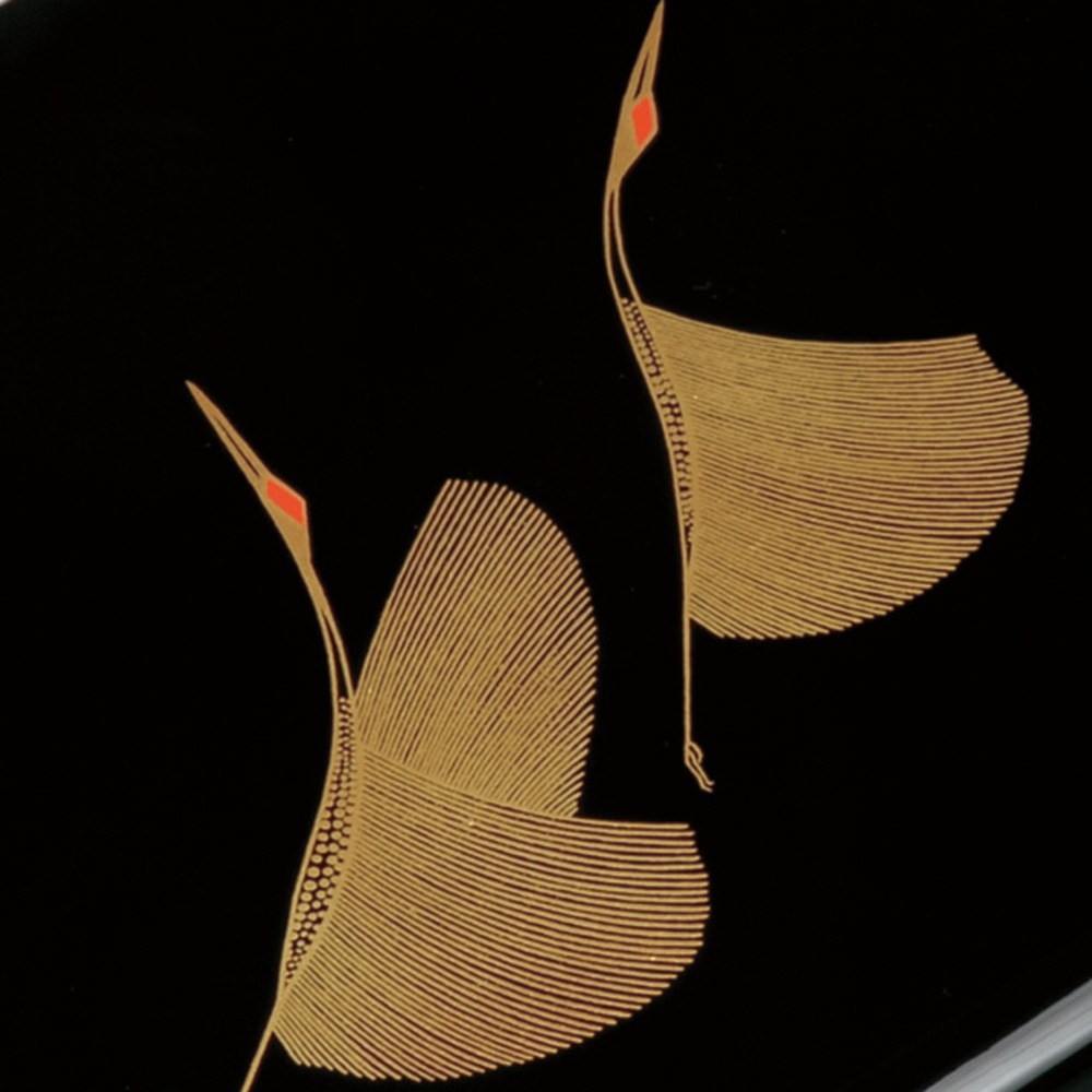 紀州塗り 尺1寸 加伏文庫 吉祥鶴(金蒔絵内梨子地塗A4判) 紀州塗り 尺1寸 加伏文庫 吉祥鶴(金蒔絵内梨子地塗A4判)