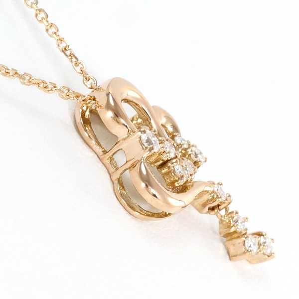 K18 18金 PG ピンクゴールド ネックレス ダイヤ 0.18 約45cm ジュエリー 中古 K18 18金 PG ピンクゴールド ネックレス ダイヤ 0.18 約45cm ジュエリー 中古