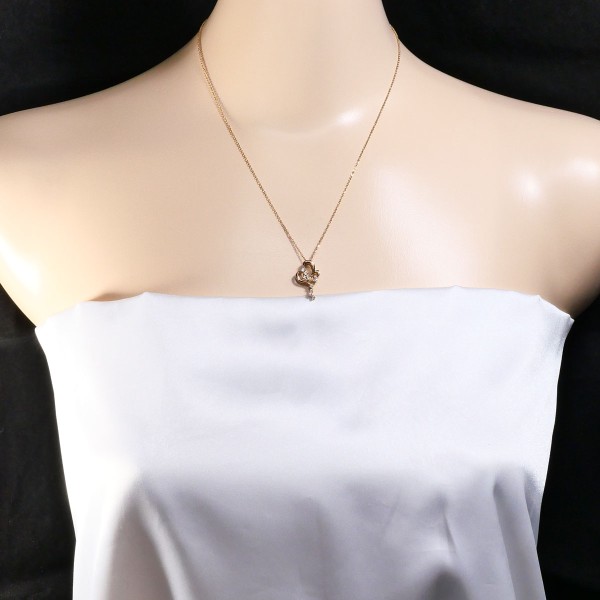 K18 18金 PG ピンクゴールド ネックレス ダイヤ 0.18 約45cm ジュエリー 中古 K18 18金 PG ピンクゴールド ネックレス ダイヤ 0.18 約45cm ジュエリー 中古