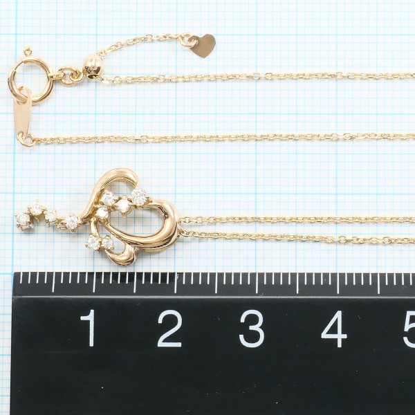 K18 18金 PG ピンクゴールド ネックレス ダイヤ 0.18 約45cm ジュエリー 中古 K18 18金 PG ピンクゴールド ネックレス ダイヤ 0.18 約45cm ジュエリー 中古